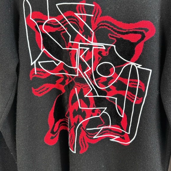 Givenchy Paris Wool Sweater - Black Abstract Design - New - Picture 4 of 7